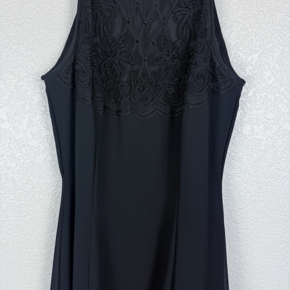 Scott McClintock Millennium 2000 Black Halter Maxi Dress 4 Prom Y2K Homecoming - Picture 5 of 11
